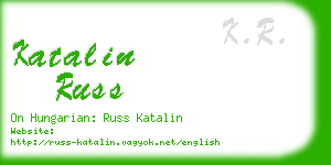 katalin russ business card